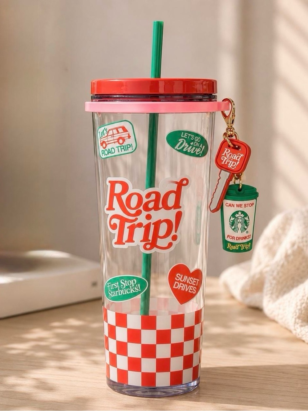 DANDY WORLDWIDE + Starbucks Road Trip! Red & Green Travel Cup